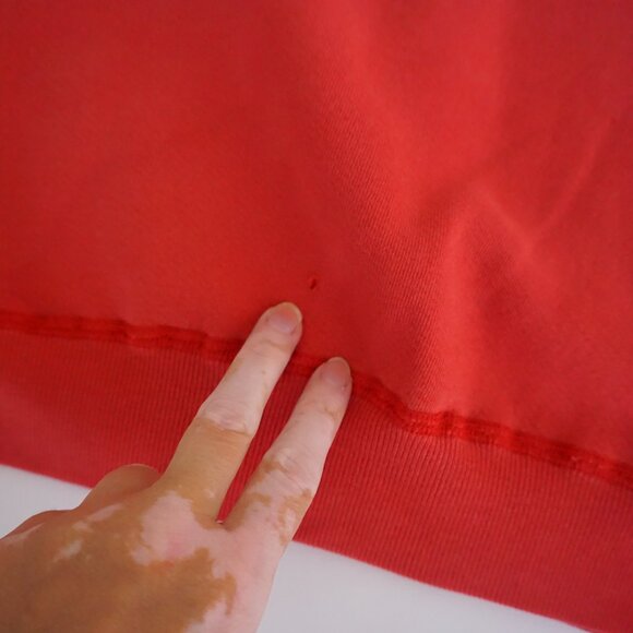 Vintage Starter Red Crewneck Sweatshirt 80s One Pound Fleece Retro Sport Style M - Picture 8 of 9